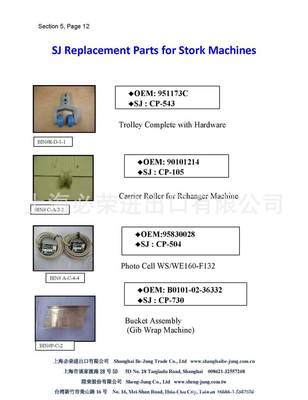 【SJ Replacement Parts For Stock(斯托克)替代配件】價格,廠家,圖片,其他肉類加工機(jī)械,上海必榮進(jìn)出口-